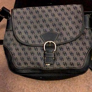 VINTAGE Dooney & Bourke signature Purse black/grey